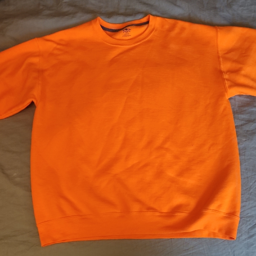 Bright Orange Athletic Sweater Mens